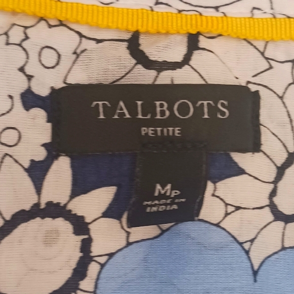 Talbots Petite Women's Floral Long Sleeve Button Front Shirt Sz Mp - Picture 5 of 9